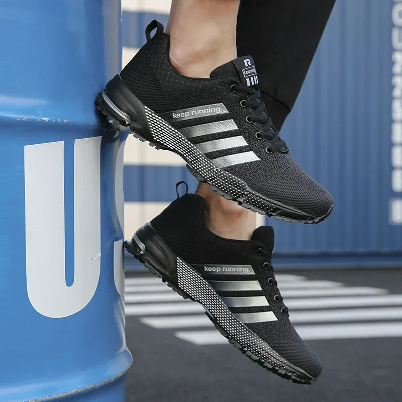 Men Sneakers Fashion Breathable Mesh Comfortable Black Sports Shoes Anti-Slip Outdoor Casual Running Mens Shoe Zapatillas Hombre image 5