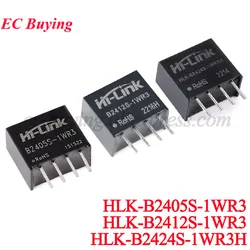 2pcs/1pc DC DC Isolated Power Module 1W Hi-Link B2405S B2412S B2424S 1WR3 24V to 5V 12V 24V Converter Voltage Transformer Module