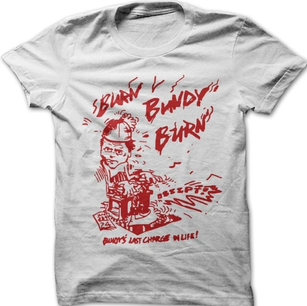 Bourne Bundy Serial Killer Retro T-Shirt, Loose and Casual, Unisex, Pure Cotton, All-Season Casual Streetwear oversized t shirt