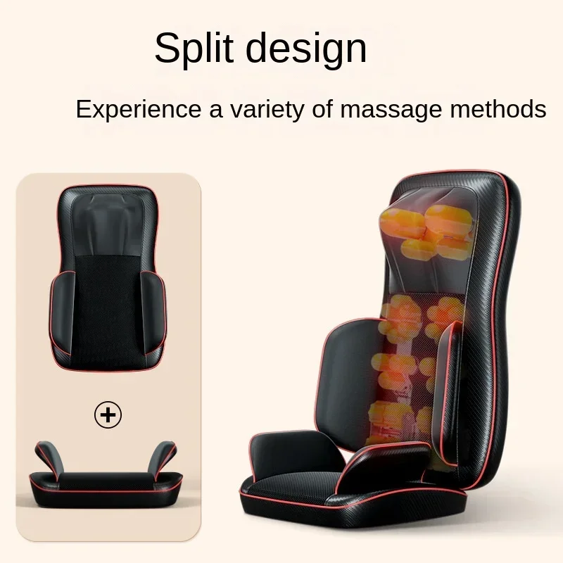 Multi-functional Massager - Neck, Back, Waist Relief Cushion, Vibration Hot Compress, Full Body Massage with Split Design