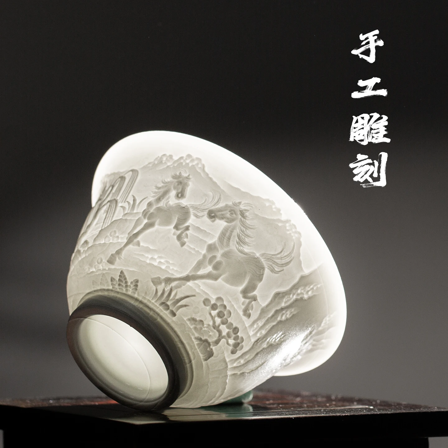 Jingdezhen Master Cup Single Cup Self-Use Teacup Ceramic Set Tea Set Men's and Women's Gifts High-end Personal Tea Cups