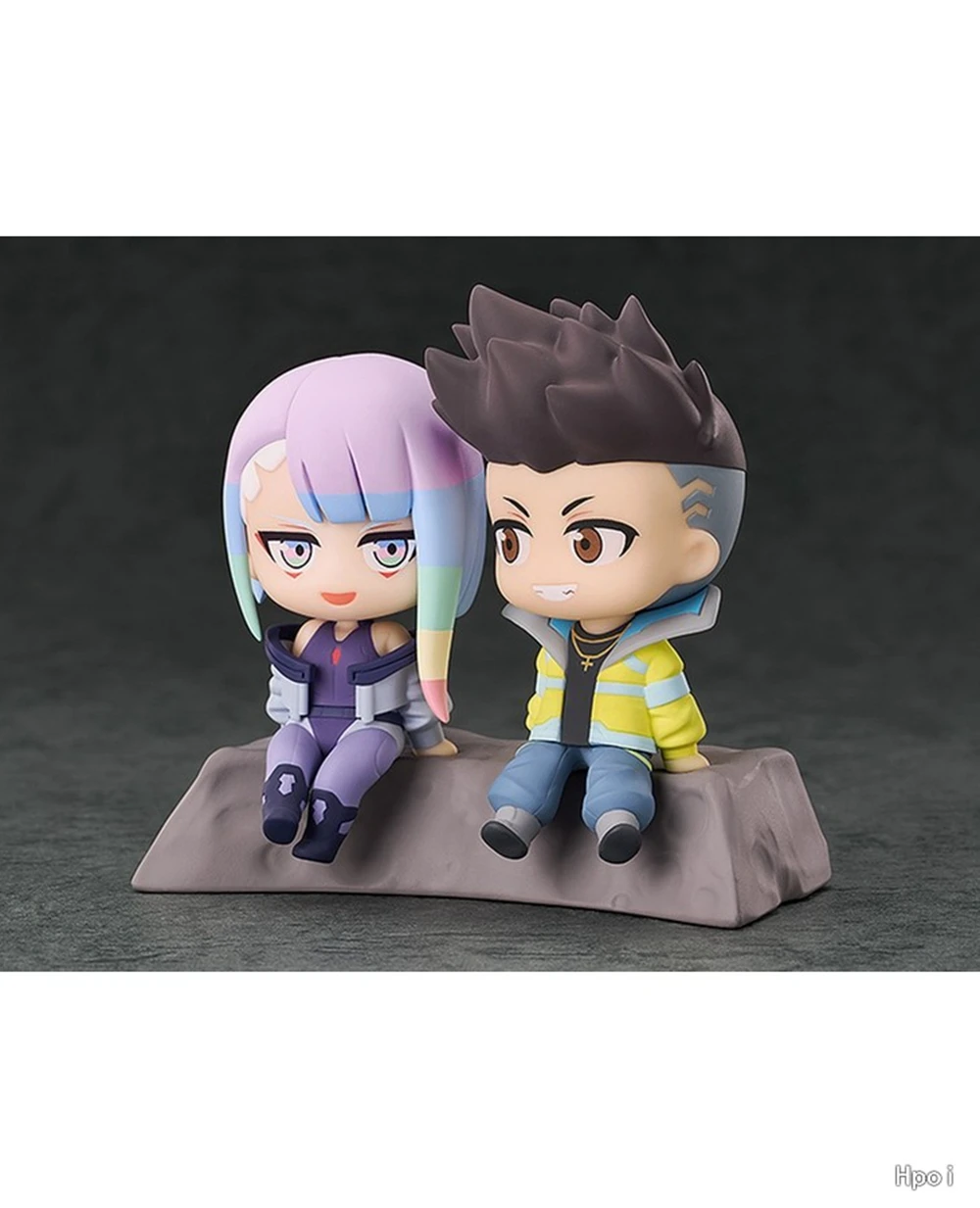 8CM Anime Cyberpunk: Edgerunners Figure David Martinez Lucy Qset To The Moon Sitting Figure Toy Gift Acton Figure Set Doll