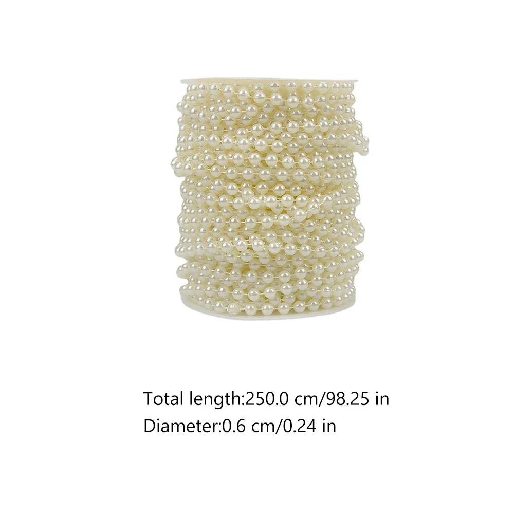 

1 Roll Simulated Pearl Curtain Decor Imitated Pearl Chain For Home Wedding Party Xmas Diy Material Hanging Decoration Plastic