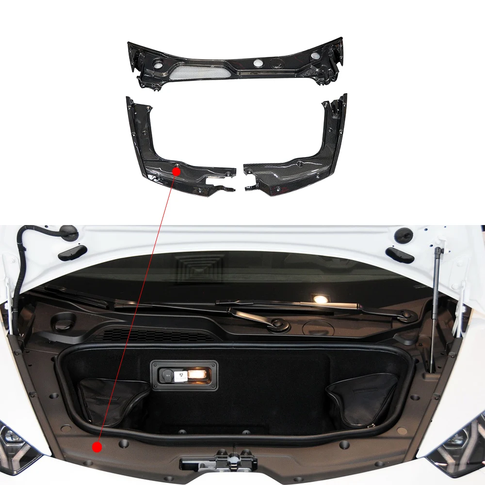 OEM Style Dry Carbon Fiber LP610 Hood Engine Bay Side Panels Cover For Lamborghini Huracan LP580 Car Engine Interior Kits