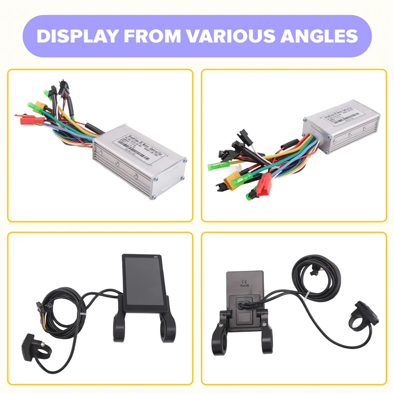 ONGE سكوتر كهربائي 36 فولت 48 فولت 17A 3 نموذج تحكم M5 لون شاشة الكريستال السائل ل 250 واط 350 واط Ebike