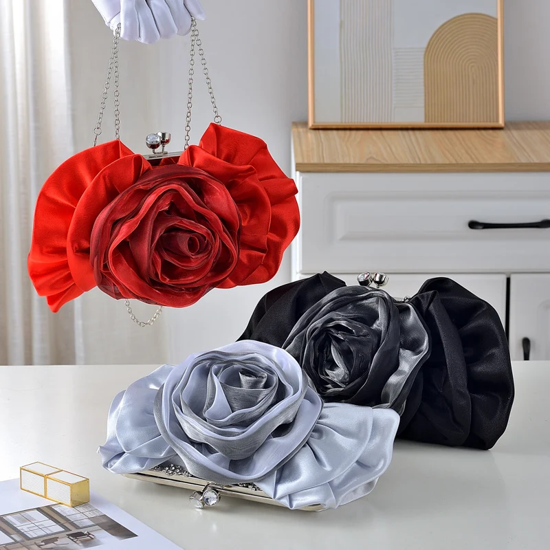 

Cavesha Flower Clutch Purse Small Evening Bag Sweet Wristlets Handbag Wedding Clutch Bag