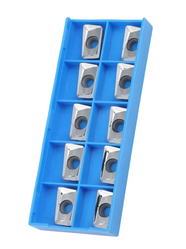 Carbide Inserts 10PCS APKT1604PDFRG2H01 for Aluminum Machining Suitable for Semi Finishing and Finishing Applications