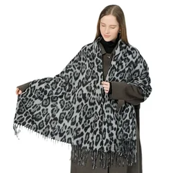 Fashionable Leopard Print Scarves Autumn Winter Windproof Warm Scarf Woman Outdoor Wraps New Product