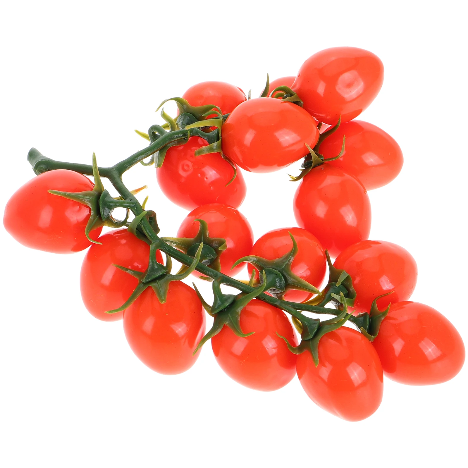 

16 Heads Artificial Cherry Tomatoes Lifelike Fake Red Fruits Decoration for Home Party Office Supermarket Photography