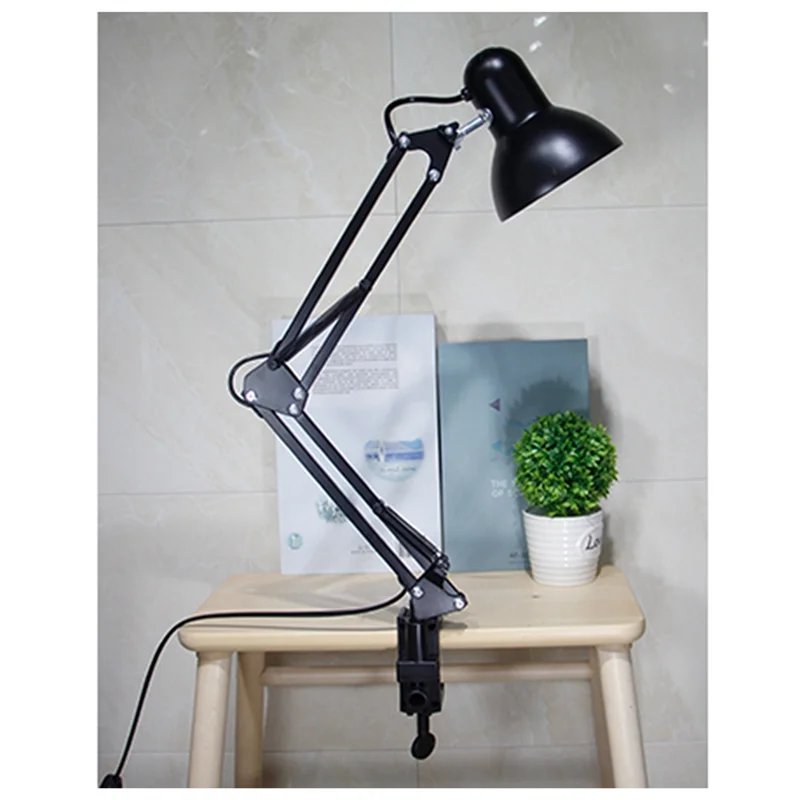 

A24F-Table Lamp Universal Base Clip Table Lamp Round Base Plate Swing Arm Table Lamp Accessories Black