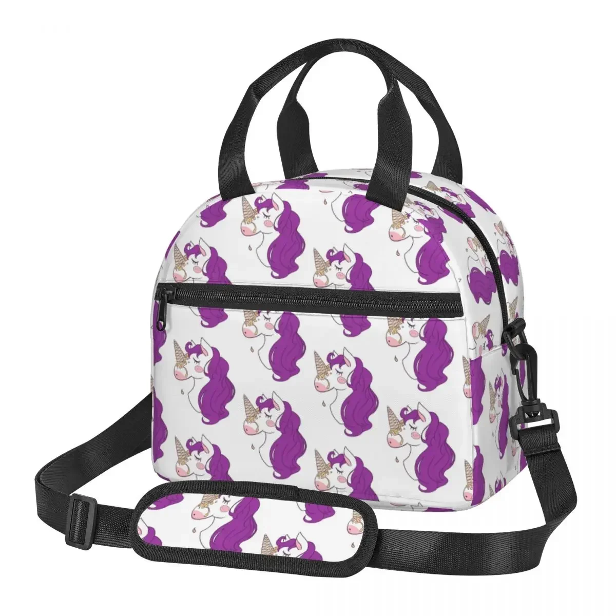 

Сумки для обеда с мороженым и единорогом, изолированная коробка для бенто, портативная сумка для обеда, многоразовые сумки для пикника, термосумка для женщин и девочек, школы