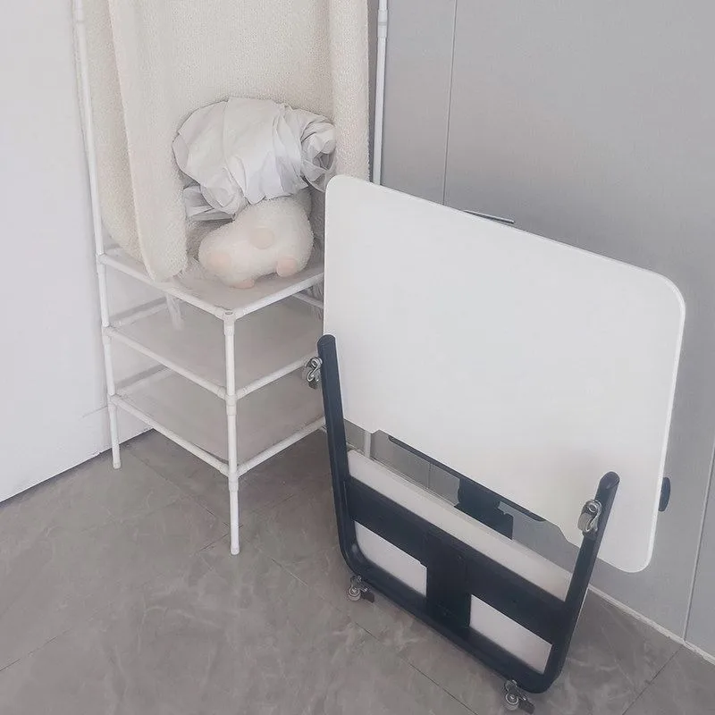 Double folding installation-free learning desktop can be flipped and lifted mobile computer desk writing homework office
