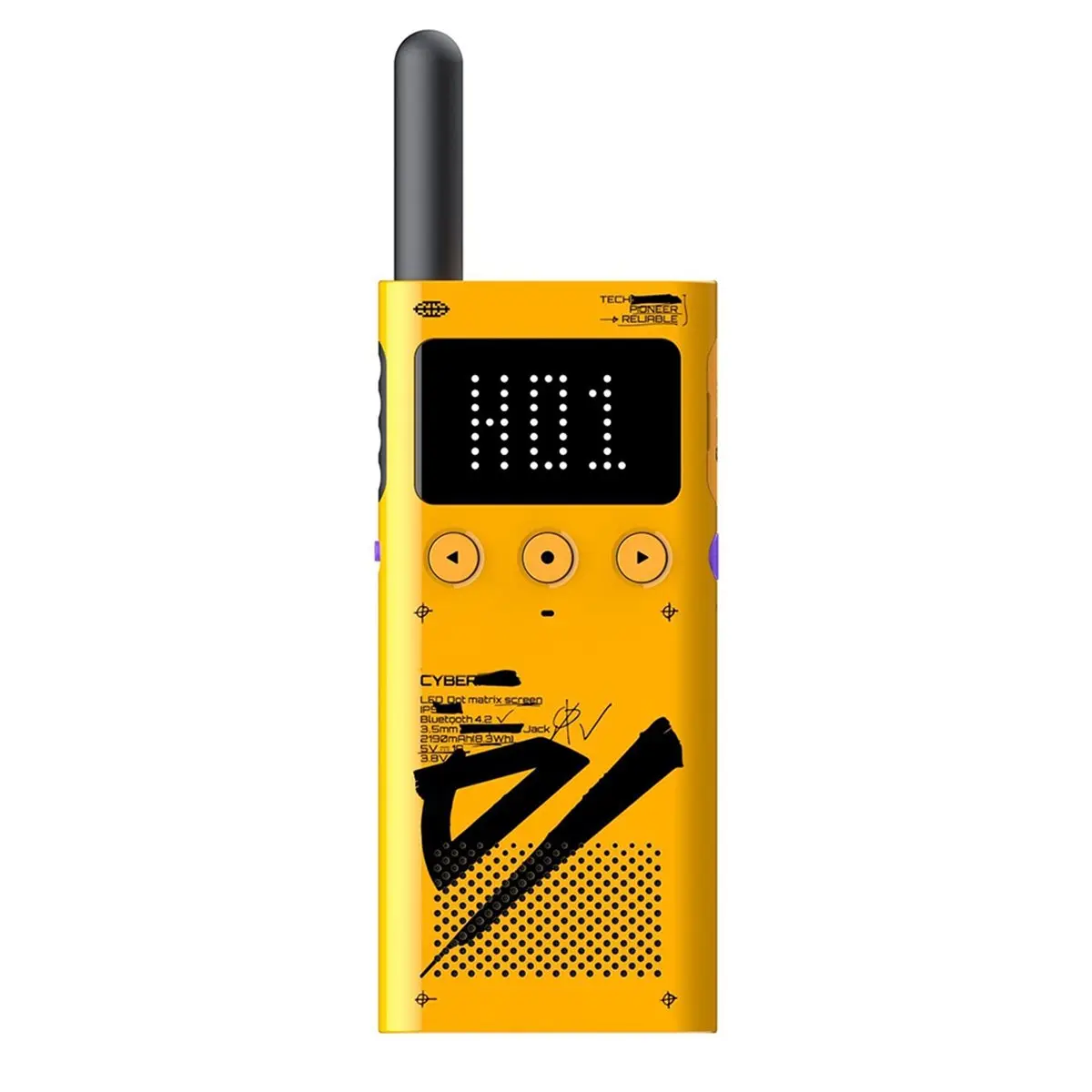 DT75BG Analog Walkie-Talkie Slim Body APP Bluetooth Programming Positioning Outdoor Adventure LED Dot Matrix Screen FM