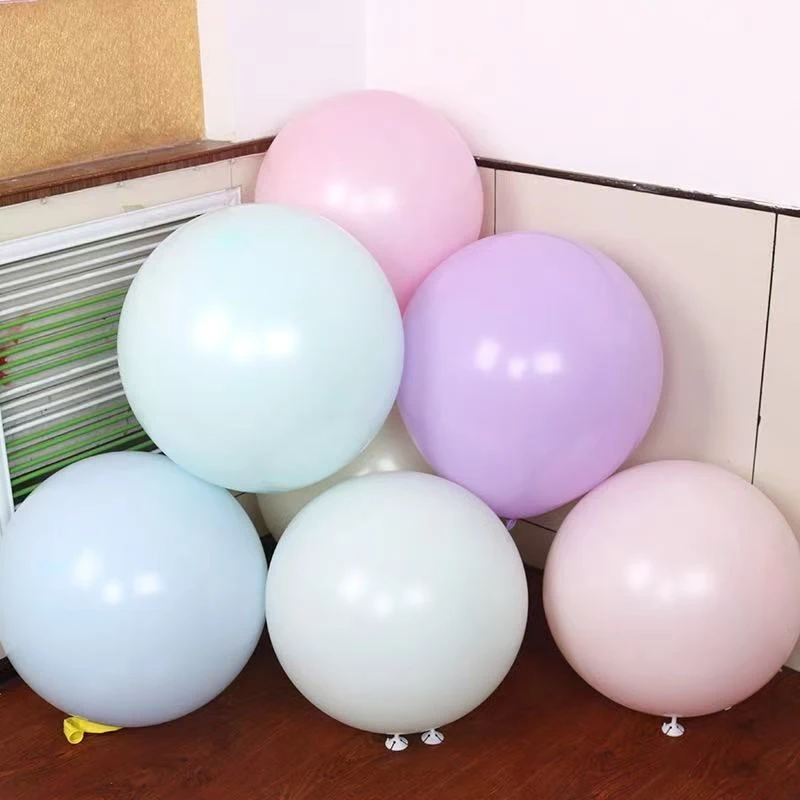 18inch Colored Macaron Latex Balloons Blue Pink Purple Green Balloon Wedding Birthday Party Festivity Event Scenarios Decoration