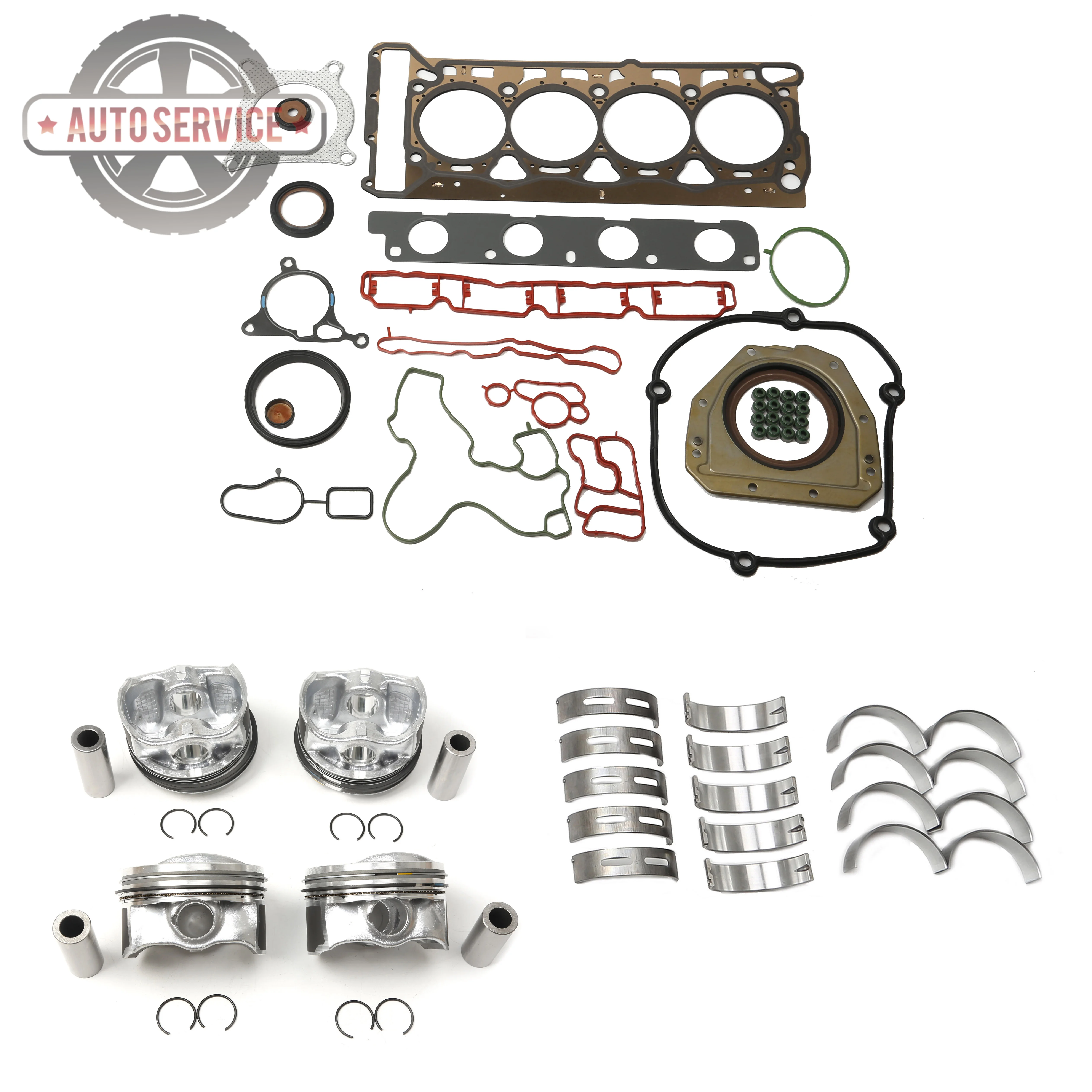 

06H107065BS 06H105701D Engine Repair Kit Piston +0.5MM Pin 21MM For VW PASSAT B7 AUDI A5 TT Seat TOLEDO III Skoda SUPERB II