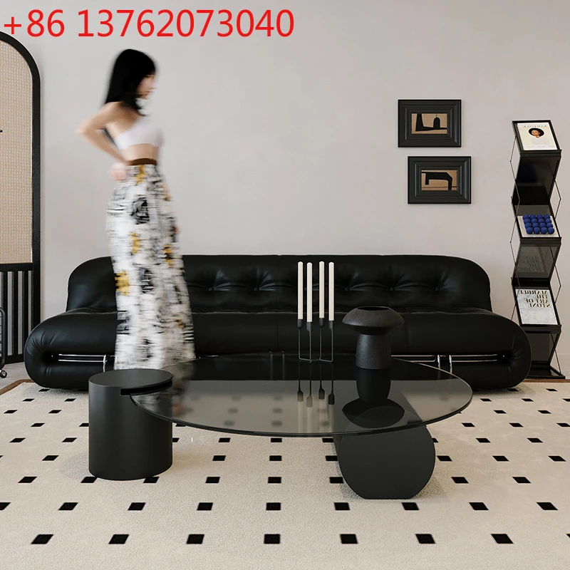 

Дизайнерский журнальный столик в скандинавском стиле, прозрачный минималистичный уникальный итальянский журнальный столик, эстетичная мебель для гостиной, мебель для дома