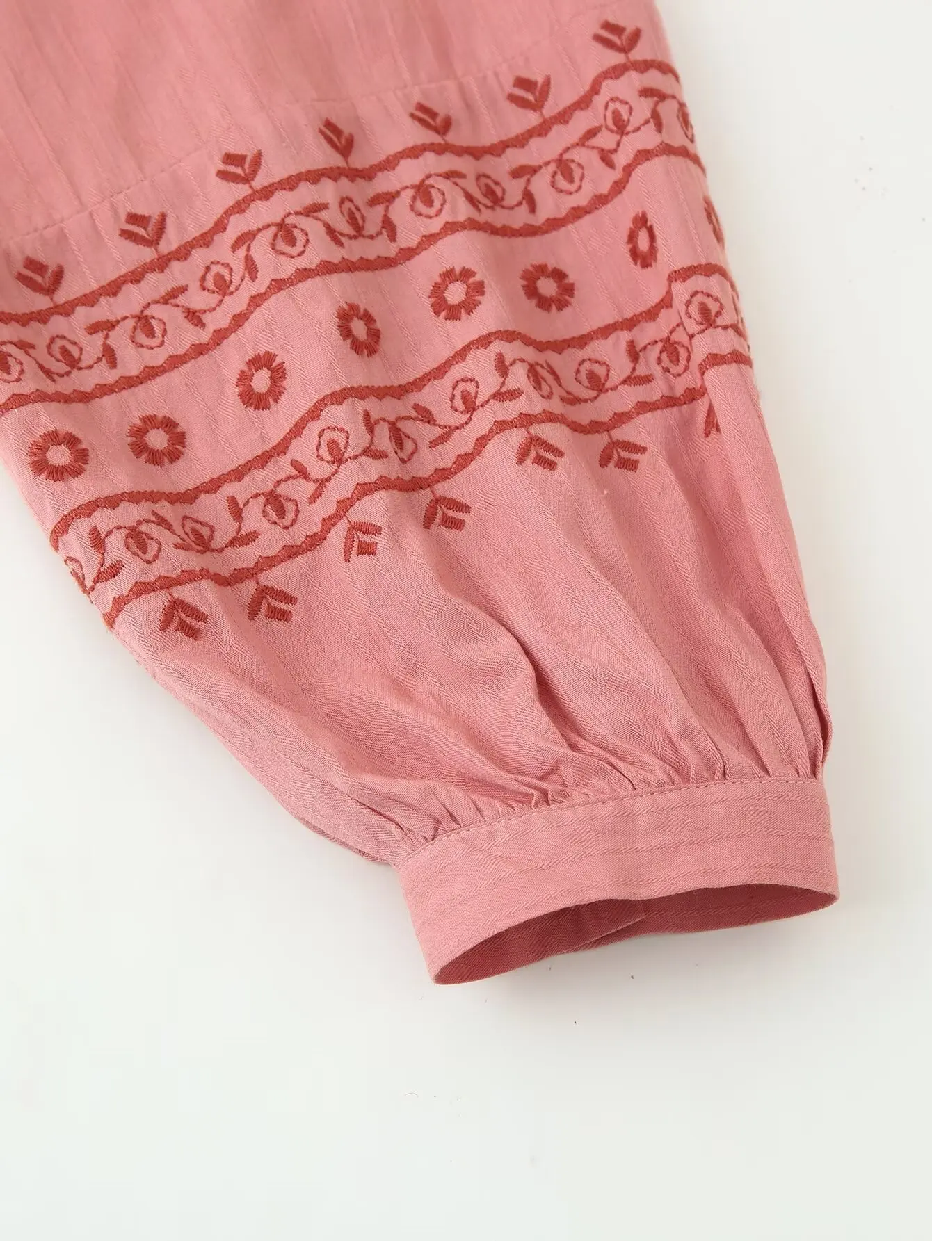 2025 Holiday Style Autumn Women's Shirt Blouse Lace-up Ruffled V-neck Long-sleeved Boho Embroidered Shirt Loose Casual Beach Top