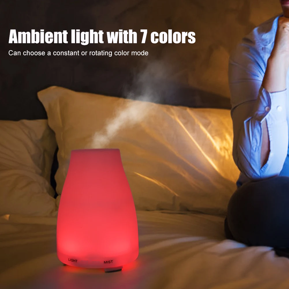 Aroma Humidifier, 200ml 100‑240V Desktop Aroma Diffuser Air Humidifier with LED Night Light for Home Office
