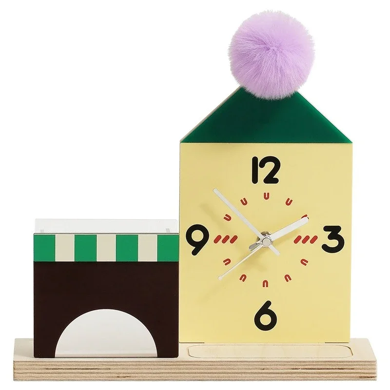 

Storage ornament living room desktop decoration storage tray creative clock