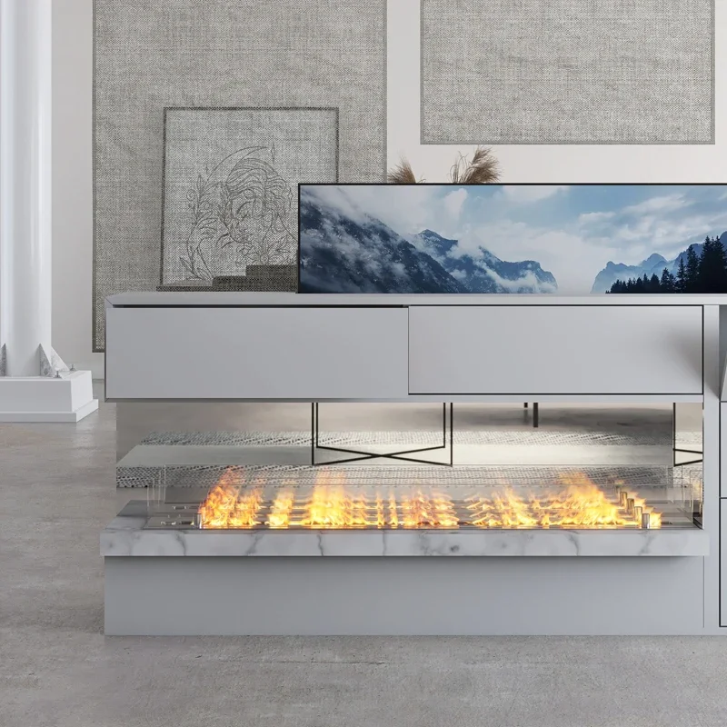 

X-S Intelligent remote control lift TV partition cabinet can be placed in fireplace custom voice control integrated