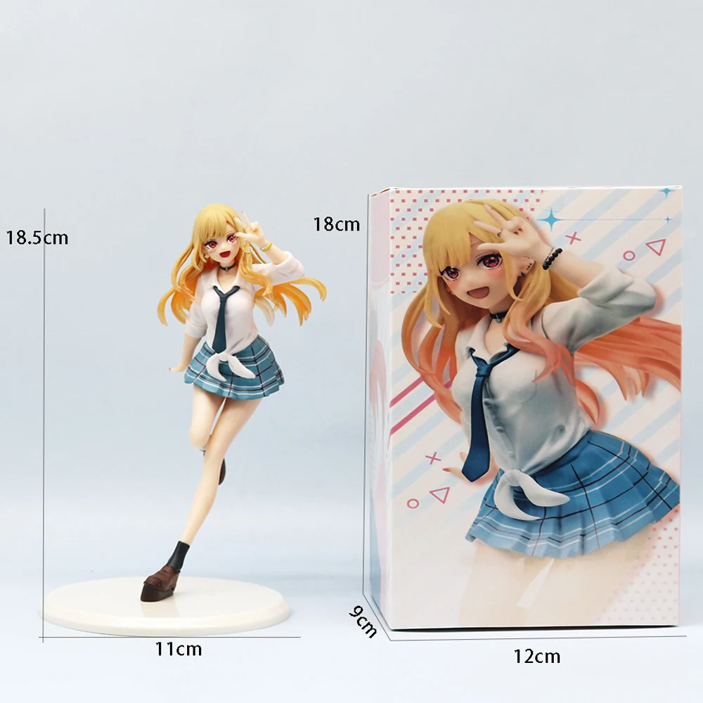 18cm My Dress-Up Darling Marin Kitakawa Uniform Kaiyu Kitagawa Anime Figure Toys Pvc Model Collector Birthday Gift