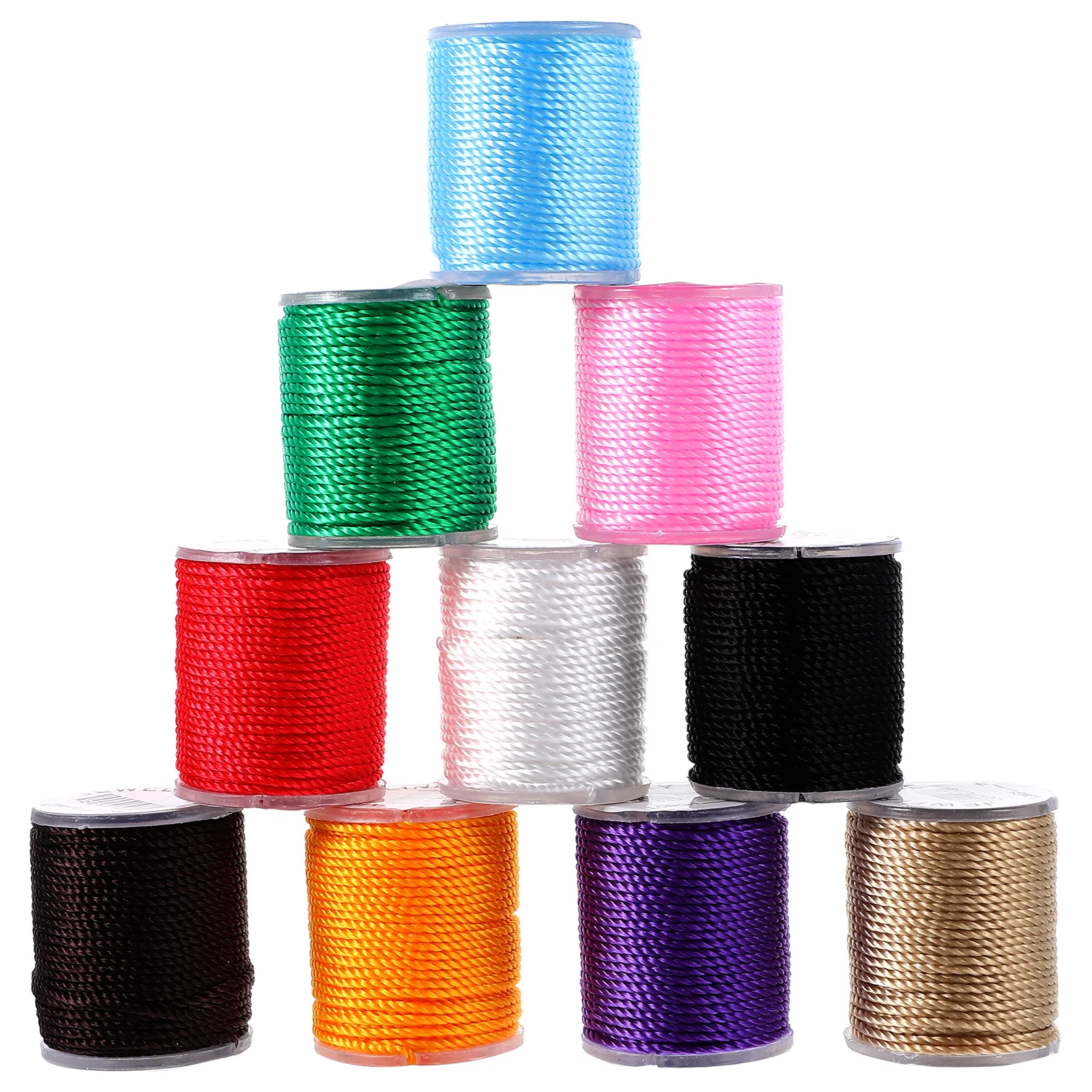 

10 Colors Crafting Nylon Rope 1mm Beading Thread Twine for Crafts Knitting Cord