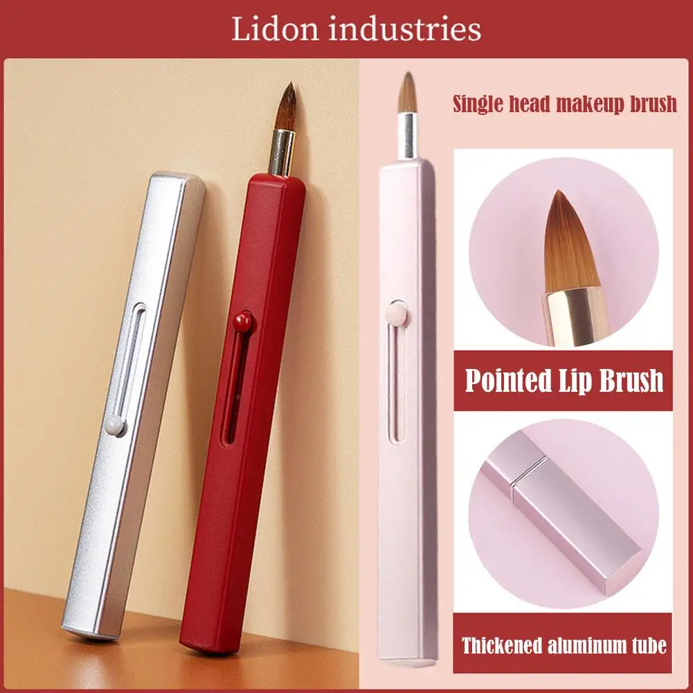 Portable Lip Brush Eyelash Makeups Brushes Lash Extension Lipstick Maquiagem Gloss With Brush Lip Cap Mascara Protect Lipgl Y5S0