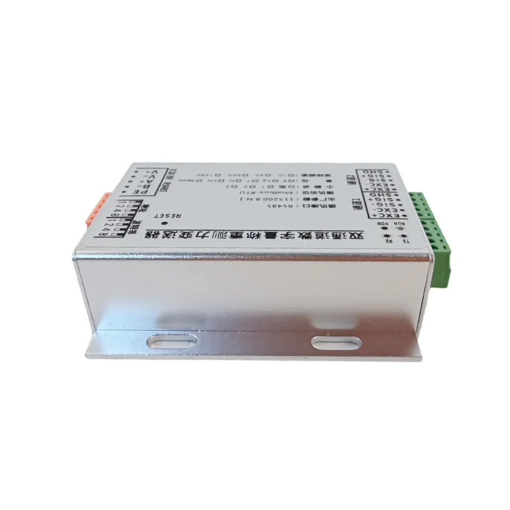 Dual-Channel Load Cell Transmitter Module Weightless Digital Calibration 1/500000 High Resolution Weight Sensor Amplifier