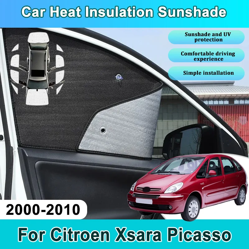 Para Citroën Xsara Picasso 2008 2000-2010: Cortina de Sombreamento Anti-UV, Refletor e Quebra-Sol para Janela - Acessórios Automotivos