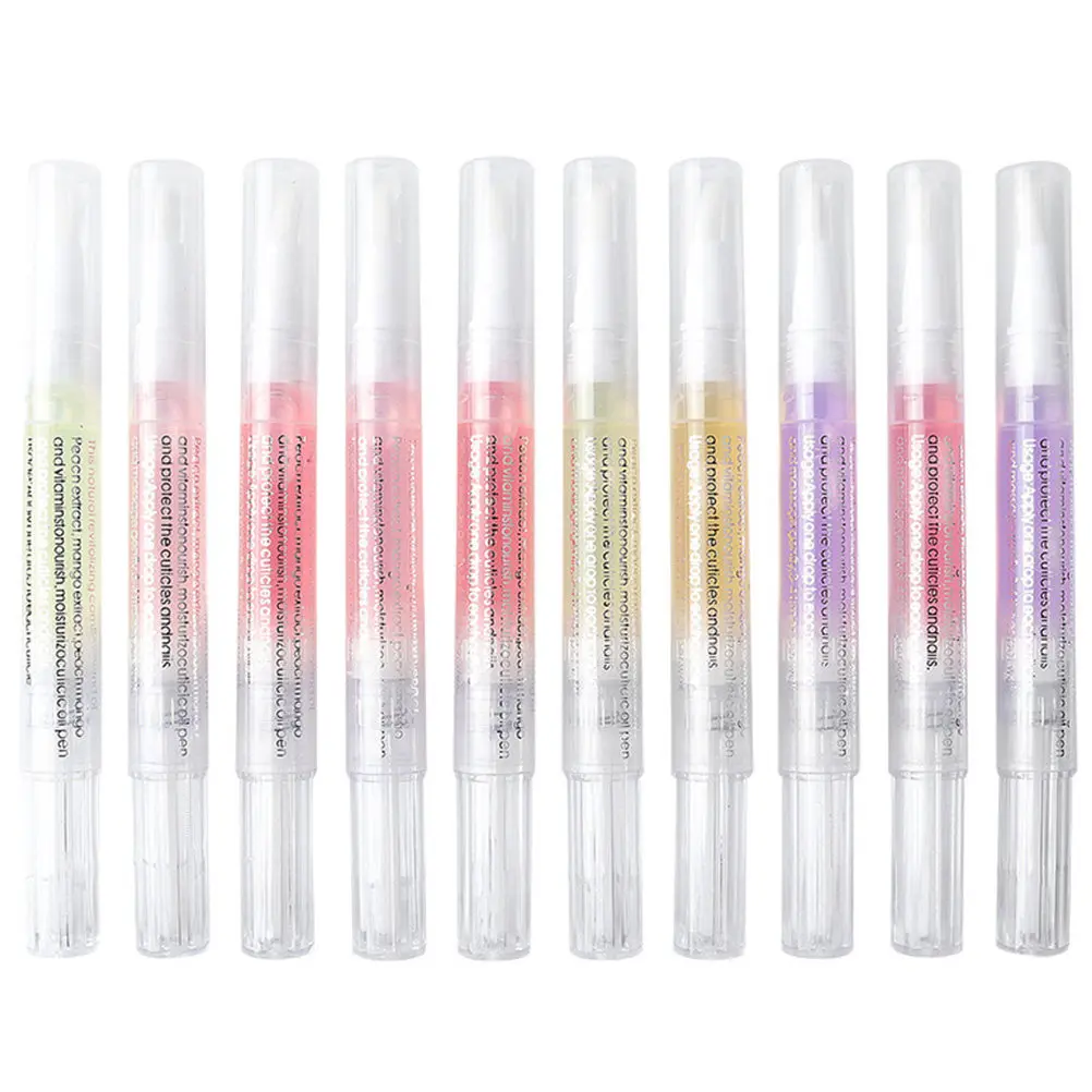 10Pcs Nail Care Oil Pen Small Light Weight Cuticle Moisturizer Softener for Nail Art Repair Nourishing Polish Strengthener Salon