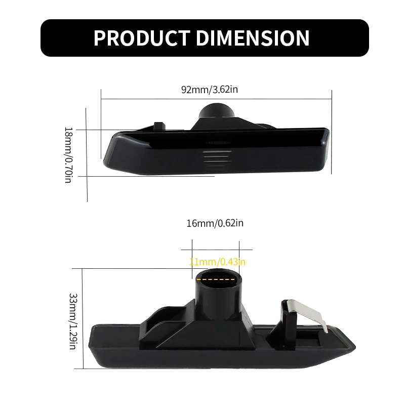 2PCS Car Turn Signal Side Fender Marker Light Lamp Cover Shell Housing Lens Canbus For BMW 3 Series E36 M3 Facelift Model X5 E53