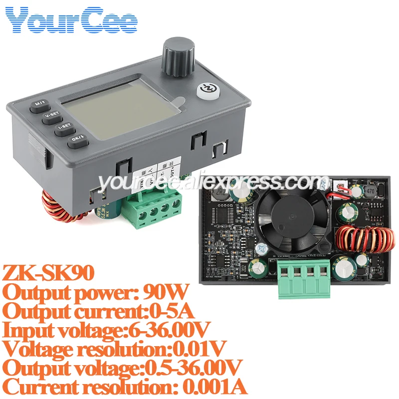SK90 SK40 باك دفعة CNC تيار مستمر الجهد القابل للتعديل ينظم استقرت مختبر إمدادات الطاقة 6-36 فولت 40 واط/90 واط CC CV وحدة شحن