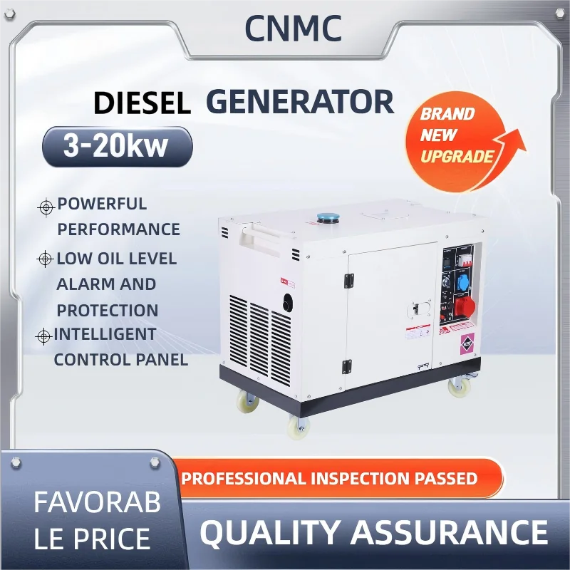 6.5kw Max Output Diesel Generator 110V/220v Dual Voltage 60HZ Diesel Engine Single-Cylinder, Vertical, 4-Stroke Air-Cooled