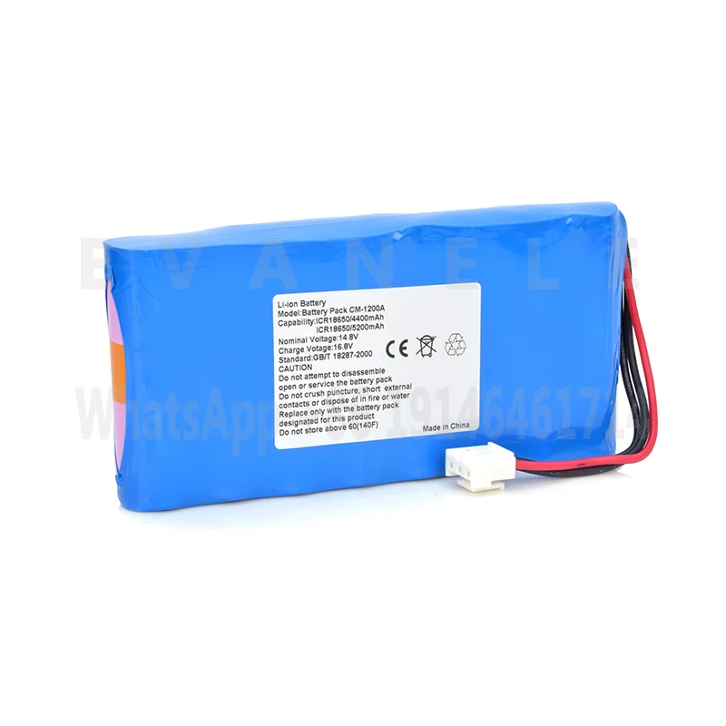 CM-1200A capacity 5200mAh 14.8V li-ion battery, suitable for COMEN, CM1200, CM1200A electrocardiogram machines