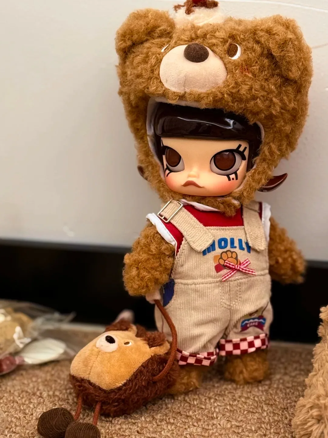 POPMART Original Genuine Molly Series Bear Bread and Hugging Shiba Inu 1/8 Action Figure BJD Blind Box Exquisite Decorative Gift