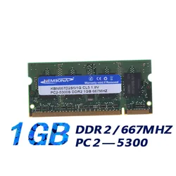 KEMBONA free fast shipping notebook sodimm laptop ddr2 1gb 667mhz pc5300 8bits full compatible