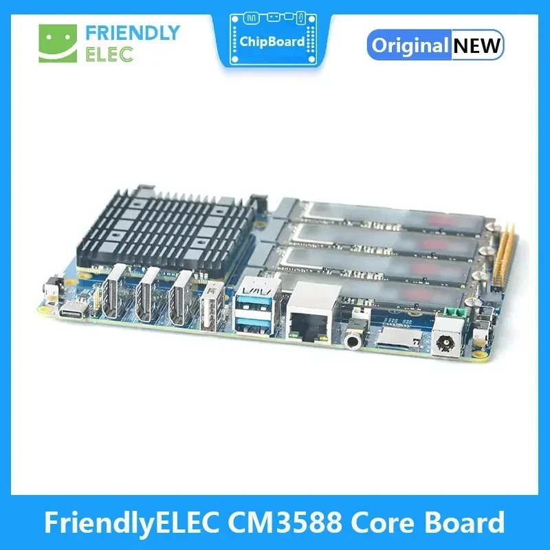 Friendlyelec Cm3588 Nas Kit 2.5G Rockchip Rk3588 Cpu Ontwikkelbord 4xpcie3. 0 4K/8K Cm3588 Nas Sdk Kit 4 Nvme Hdmi In