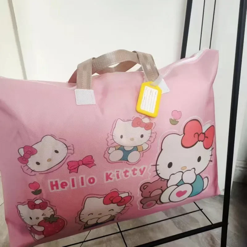

Дорожная сумка Hello Kitty, сумка для хранения одеял, утолщенная портативная сумка Kawaii для скоростного спуска, сумки для переезда большой вместимости