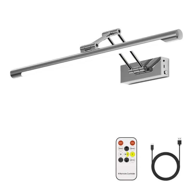 Cross-border modern simple wiring-free charging mirror photo painting makeup fill light bathroom toilet vanity mirror