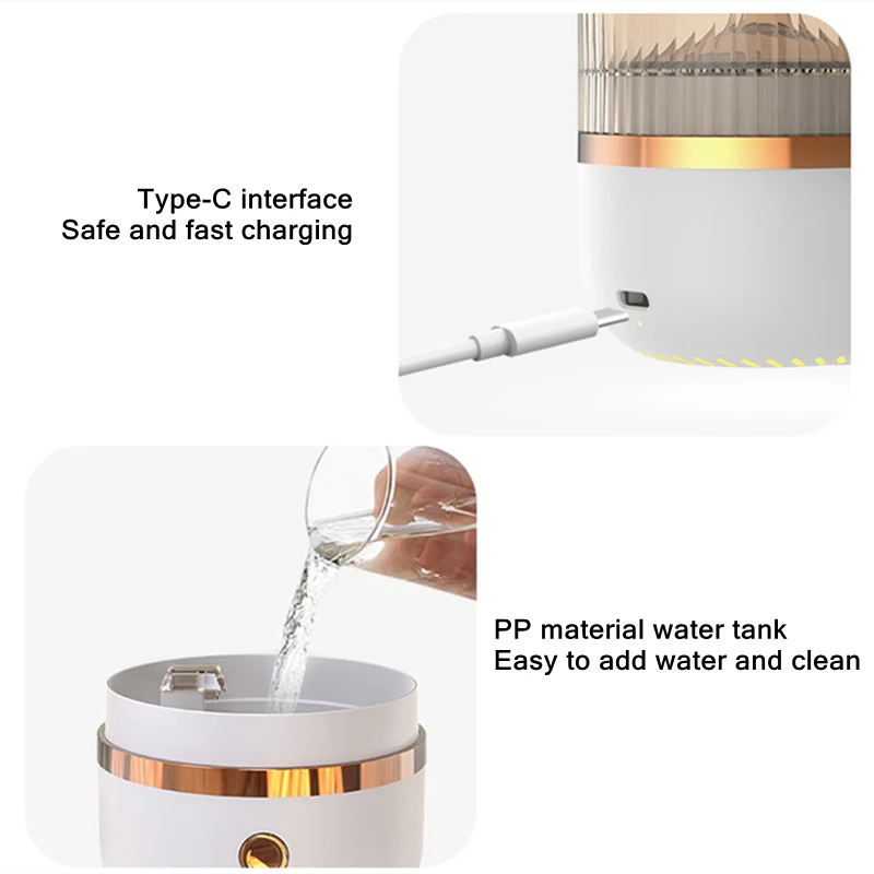 New Salt Stone Aroma Machine Household Fog Measurement Bedroom Colorful Night Light Desktop Small Air Humidifier