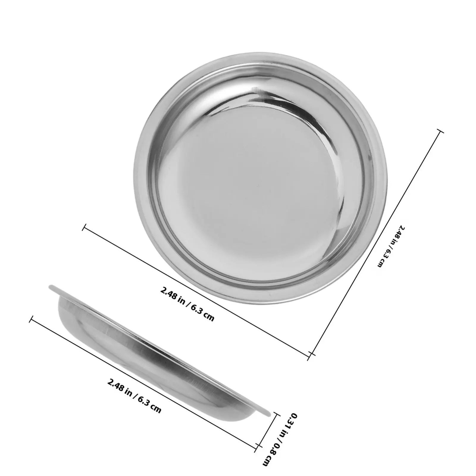6 pcs Stainless Steel Scale Pan For Digital Scales Jewelry Weighing Tray Lab Food Use Compact Precision Small Metal Plate view 4