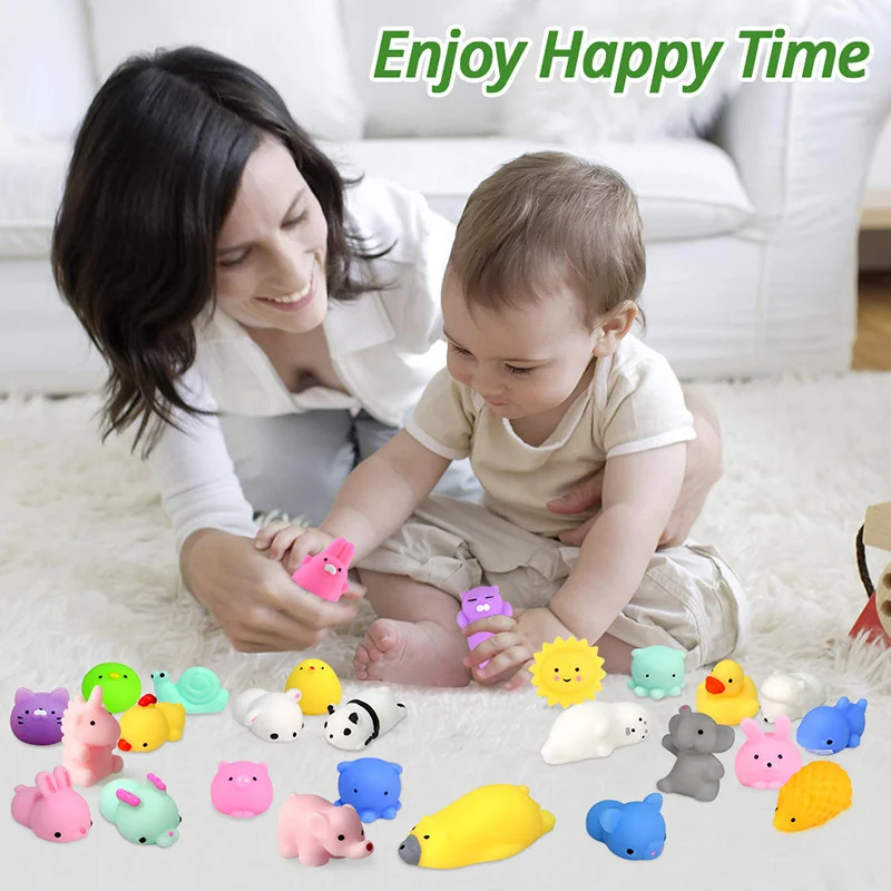 15PCS Kawaii Squishies Mochi Anima Squishy Toys For Kids Antistress Ball Squeeze Party Favors Stress Relief Toys For Birthday