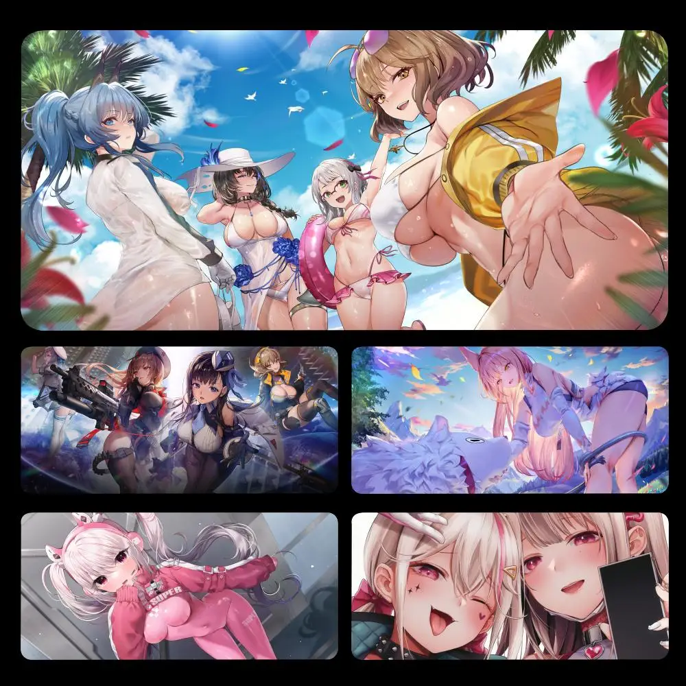 Sexy Girls  NIKKE Goddess of Victory Alice Mousepad With Pad gaming accessories Prime Gaming XXL Keyboard Pad Stitch Padding Mat