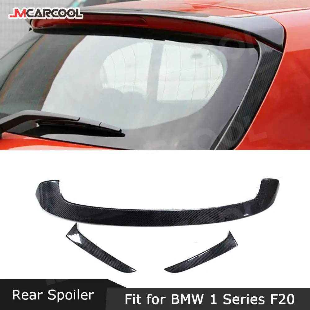

JMCARCOOL Carbon Fiber Rear Roof Spoiler Window FRP Lip Wings Splitters For BMW 1 Series F20 116i 118i 120i 125i 135i 2012-2018