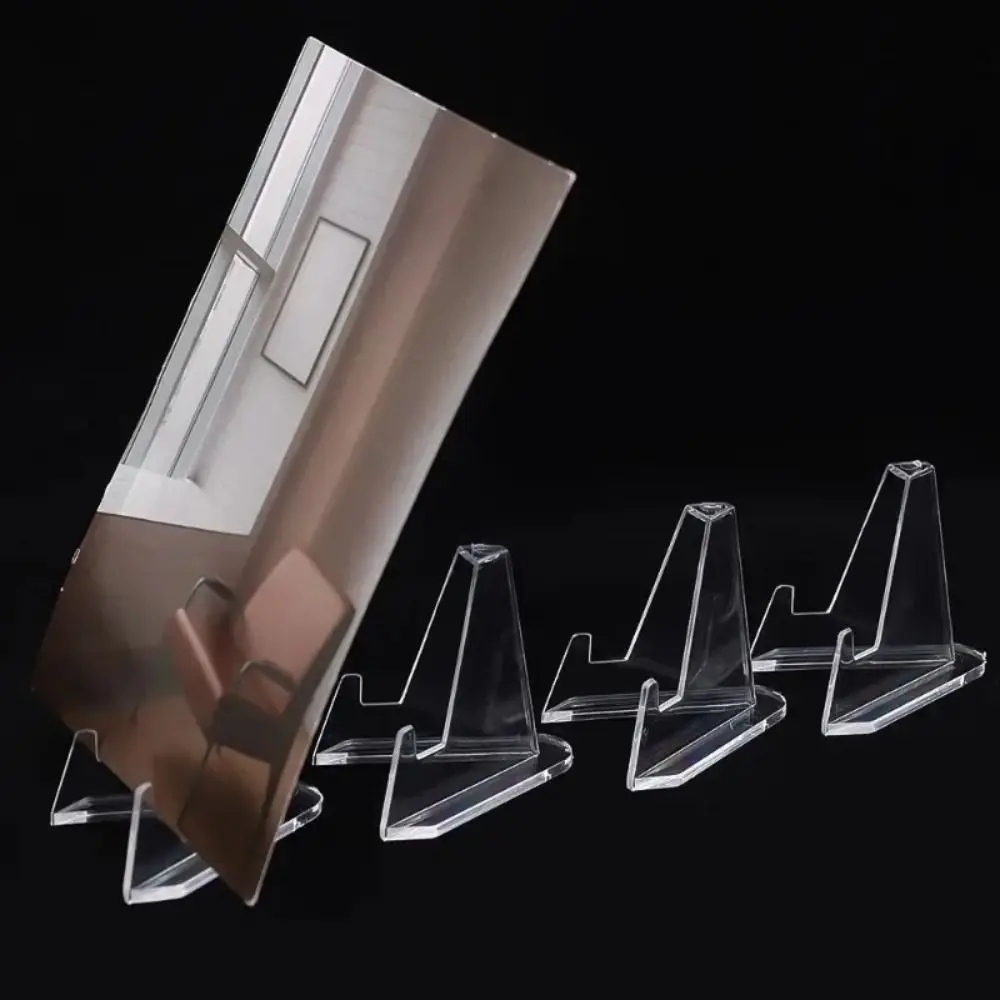 Clear Acrylic Coin Display Stand Holder Triangle Storage Small Easel Rack Capsule Support Multifunction for 10/20Pcs