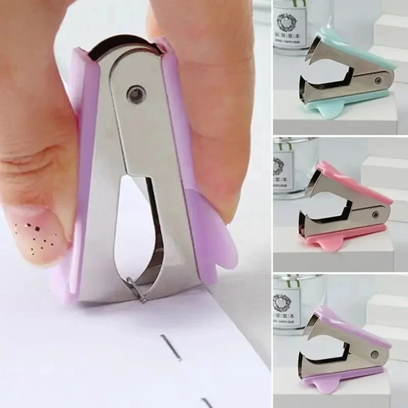 1/2/3Pcs Macaron Portable Staple Remover Mini Stapler Removal Machine Nail Out Extractor Puller Stationery Tools