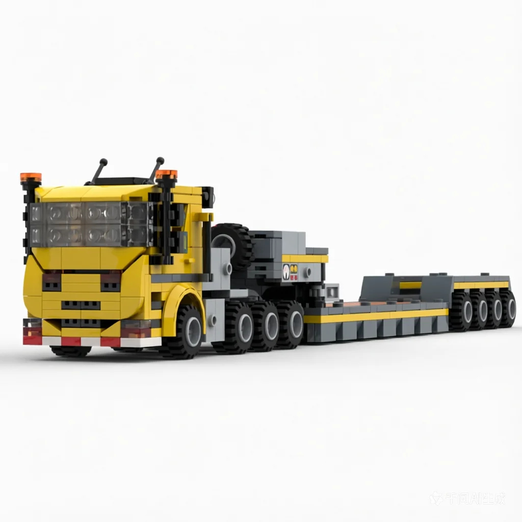 

MOC-192687 Модель тяжелого низкорамного грузовика, конструктор, 528 деталей, игрушка-конструктор DIY, подарки