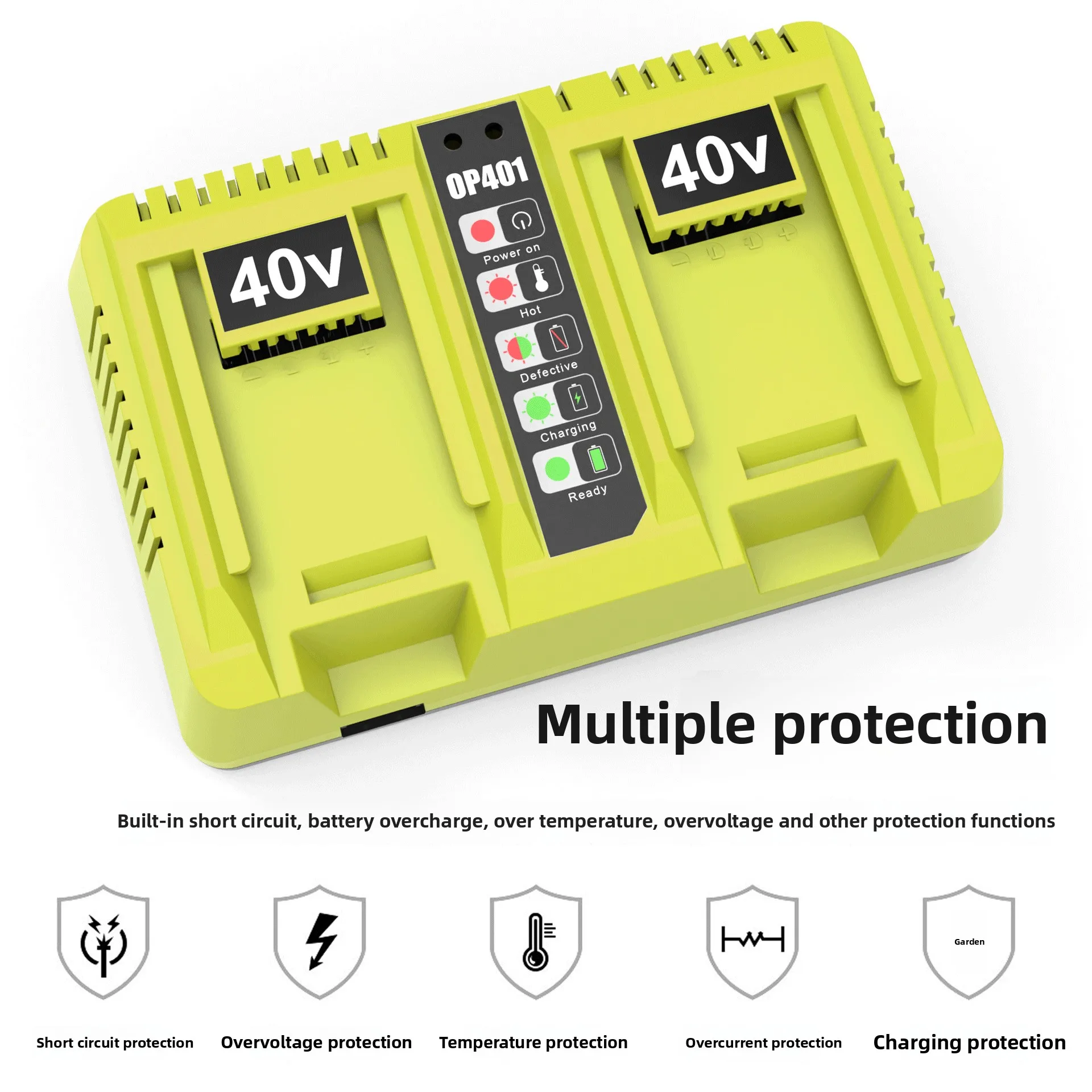 

Applicable to ryobi 40V charger OB401 charger Riobi 40V dual charger
