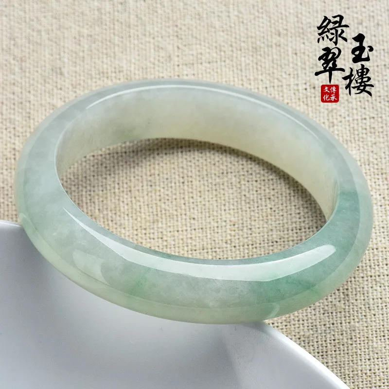 , jade bangle, ice-type green hues, Burmese jadeite bracelet with certificate
