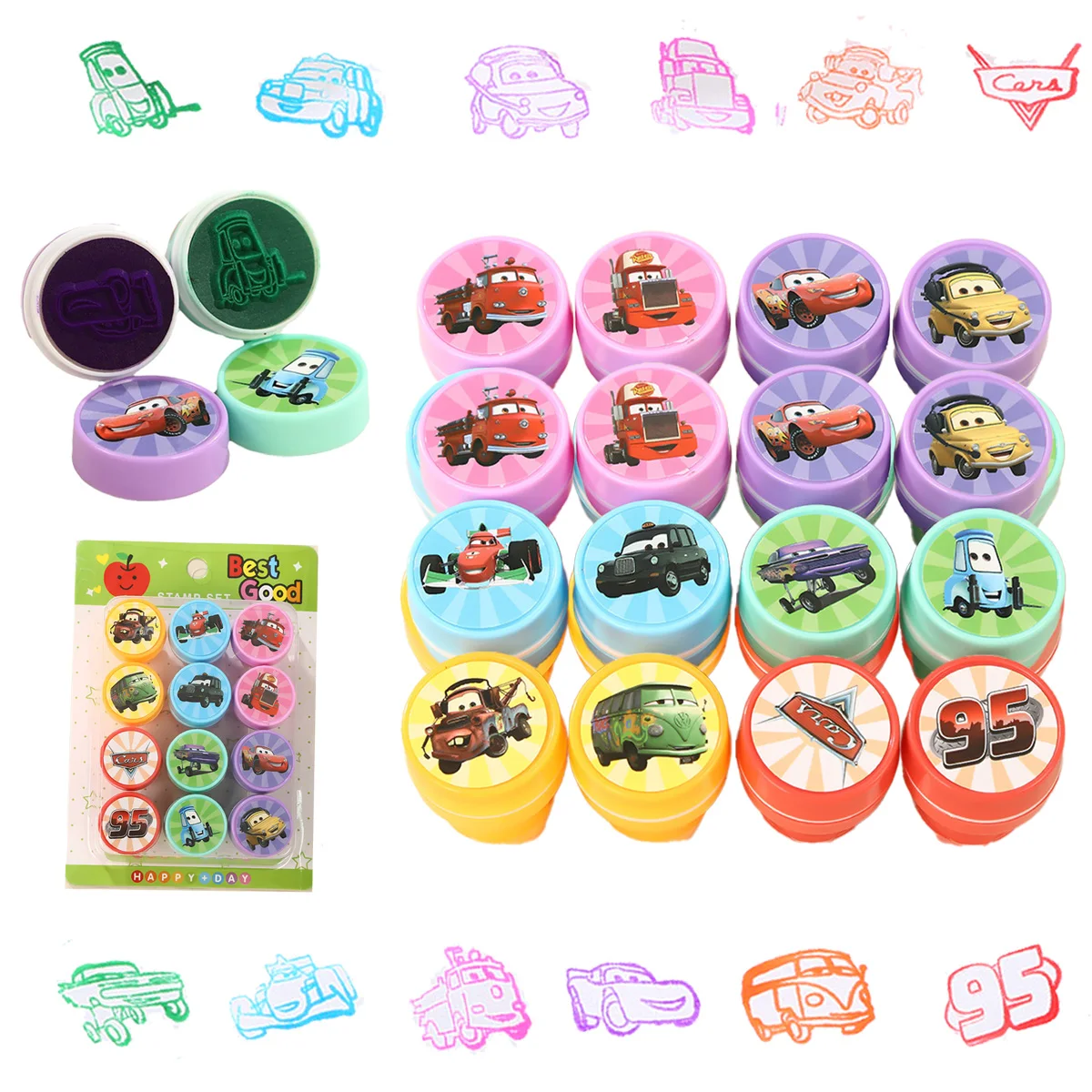 

Cars Lightning McQueen Stampers Party Favors Teacher Reward Gifts Goodie Bag Fillers Wedding Souvenirs Holiday Wedding Souvenirs
